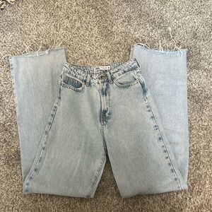 Zara high rise straight leg jeans